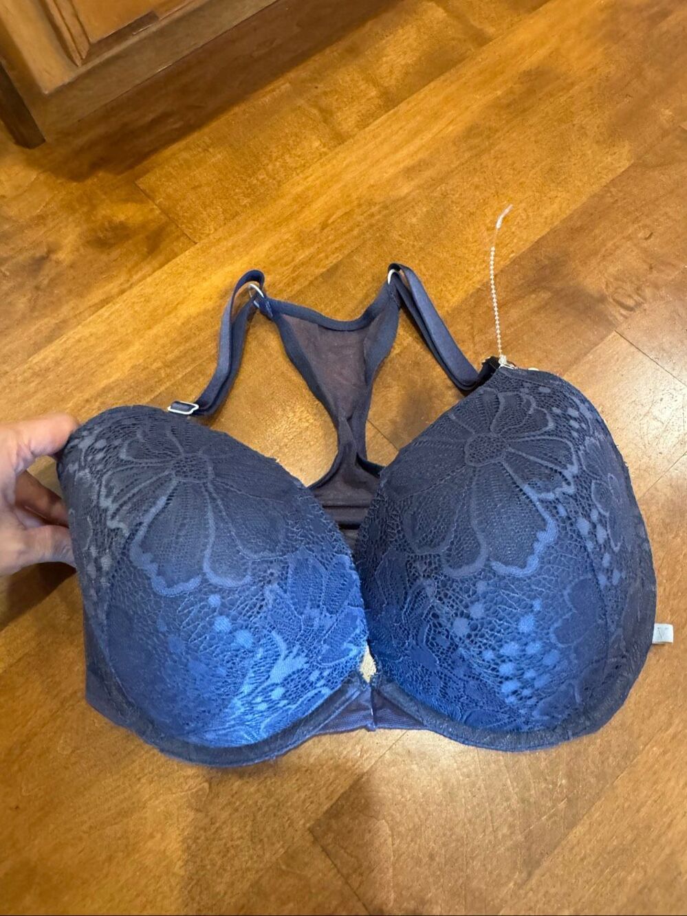 Victoria’s Secret 34DDD Purple Lace Push Up Bra Front Closure Racerback NWT
